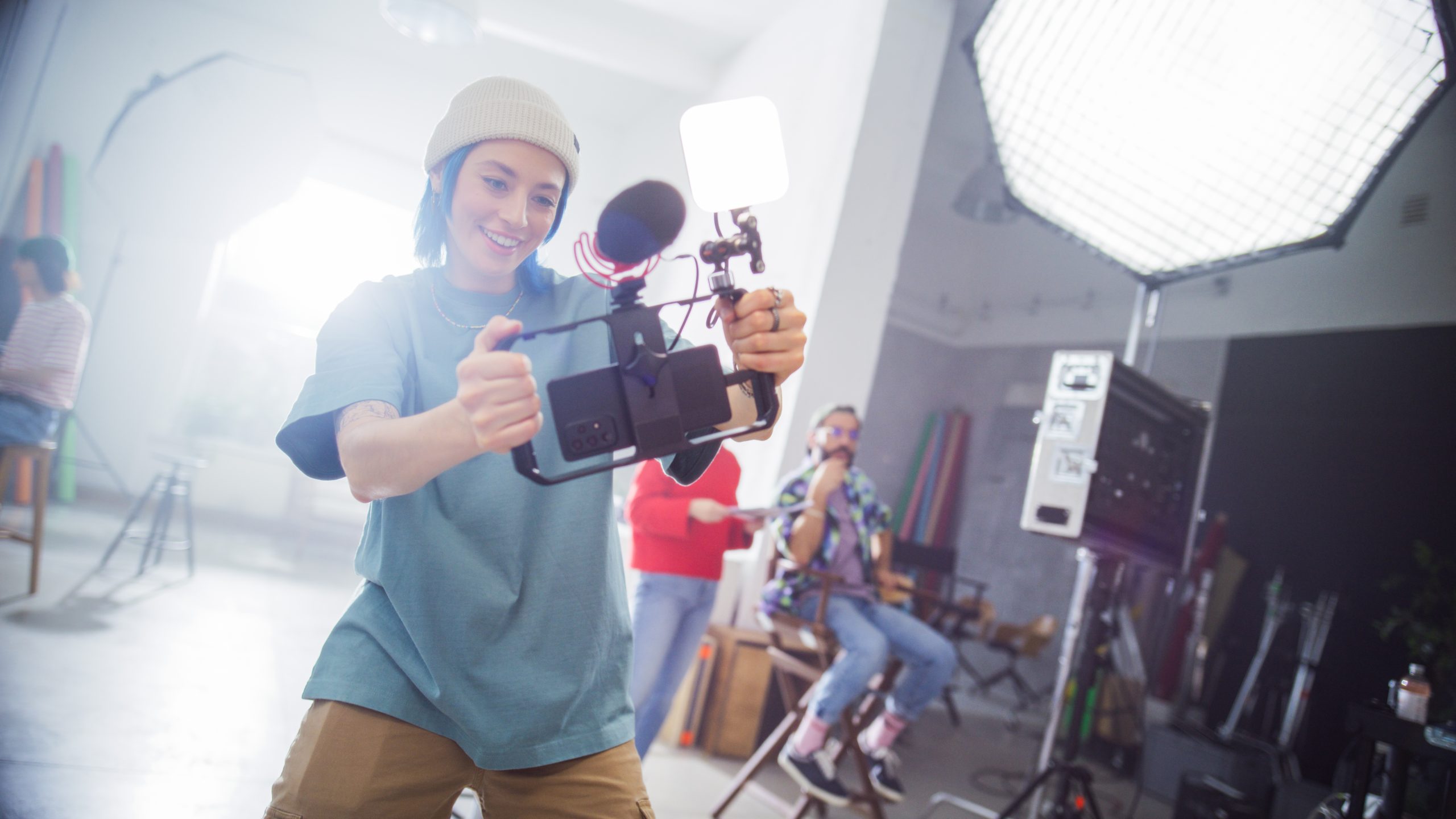 A creator looking directly at the viewer